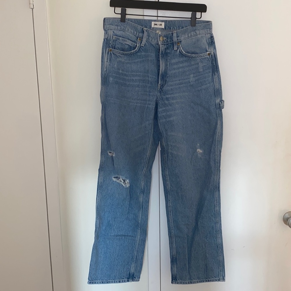 Dark Wash Wide Leg Carpenter Jeans